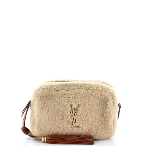 Saint Laurent Lou Shearling Small Camera Bag