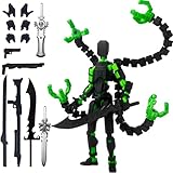 T13 Action Figure Already Assembled Accessories, T13 Multi-Jointed Movable,for Collectors Desktop Decorations t-13 Movability 3D Printed Toys (Black Green, 5.5inch)