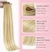 GOO GOO Sew in Hair Extensions Real Human Hair, Weft Hair Extensions Human Hair, 18A/60 Blonde Balayage 16inch 100g, Weft Bundles Straight Silky Remy Hair