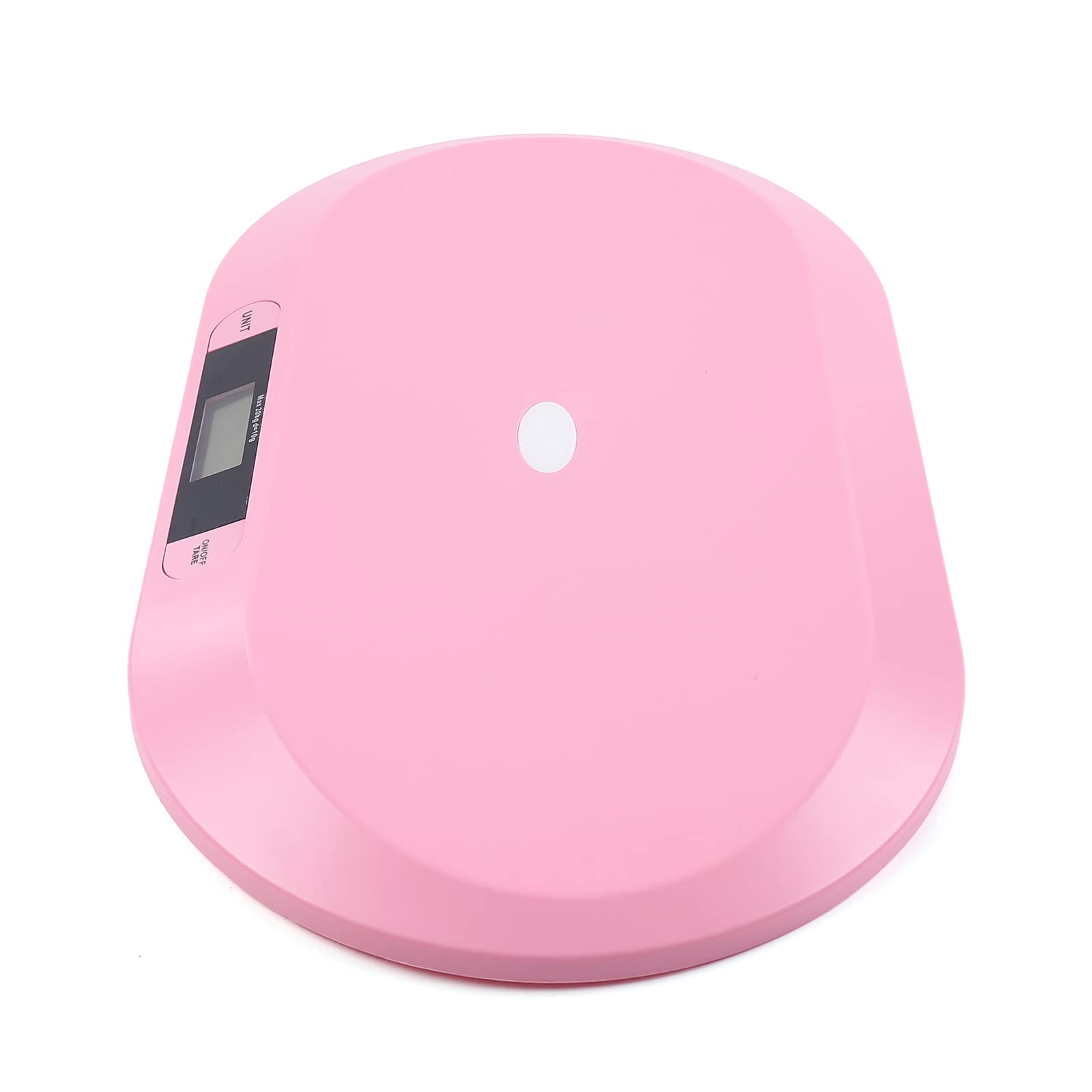 Waga dla niemowląt, waga dla dzieci, noworodków, cyfrowy wyświetlacz LCD, do 20 kg, różowa, do dokładnych pomiarów, ręcznik + linijka, dla niemowląt / kociąt / szczeniaków, waga elektroniczna dla