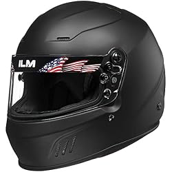 ILM Snell SA2025 Full Face Auto Car Racing Helmets for Men and Women Model 760(Matte Black, 2XL)