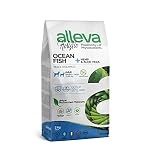 ALLEVA - Croquettes Poisson + Hemp Seeds & Aloe Vera Holistic - Alimentation Chien Medium/Maxi - Sac Croquettes 2kg