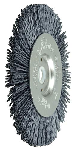 Image of Weiler 31100 Burr-Rx 4 inch Narrow Face Wheel, .043 /120CG Crimped Fill, 1 /2 inch-3 /8 inch Arbor Hole, Made in The USA (Pack of 2)
