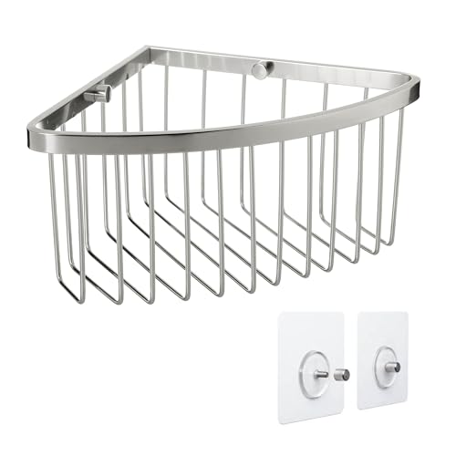 TATAY Etagere Salle de Bain sans Percage d’Angle | Système de Fixation Inclus (Quick Fix) | Résiste Jusqu’à 5 kg | Aluminium 100% Inoxydable | Panier de...