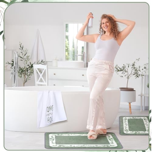 Nuanchu 6 Pcs Sage Green Bathroom Rugs Set by Nuanchu - Used condition - Image 6