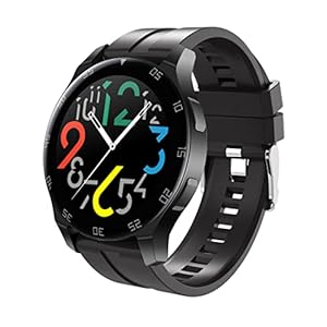 BYEDIZ Smart Watch Fitness Tracker Watch mit Schlafüberwachung, 5 Bewegungsaufzeichnungsmodi, Smartwatch für Android und iOS, Round Desgin Smart Watch P3/BD-608 [Schwarz]