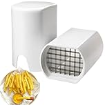 Stainless Steel Chip Cutter & Potato Chipper - Heavy Duty Vegetable Slicer for Perfect Homemade Crisps and French Fries - Kitchen Gadget with Safety Handle