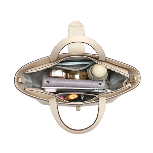 Bolso de mano top handle de cuero para mujer miniatura 5