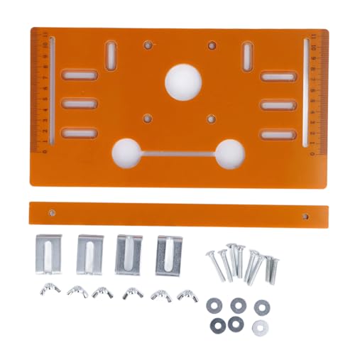 Aladeno Juego de placa base para máquina cortadora Guía de sierra circular cuadrada de 11,02 x 5,91 pulgadas Guía de sierra de escala transparente resistente para sierra circular