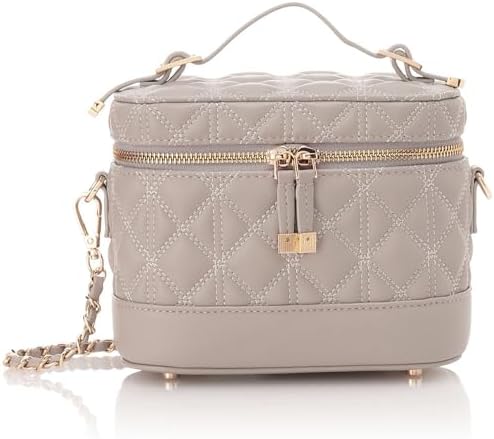 rienda⭐︎2way vanity bag Randa Shoulder Bag, Quilted 2-Way Vanity Bag, gray (light gray