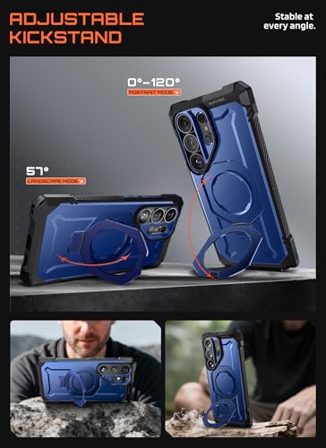 Image of SUPCASE for Samsung Galaxy S26 Ultra Case with Kickstand (Unicorn Beetle Grip), [Wireless Charging Compatible] [Military-Grade Protection] Heavy-Duty Magnetic Phone Case for S26 Ultra 6.9 Inch,Cobalt