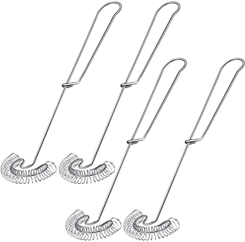 Scandinavian Type Flat Whisk Handheld Stainless Steel Wire Egg Whisk Small Whisk Whipper Flat Spring Coil Whisk Egg Frother, Milk and Egg Beater Blender 10 Inch (2)