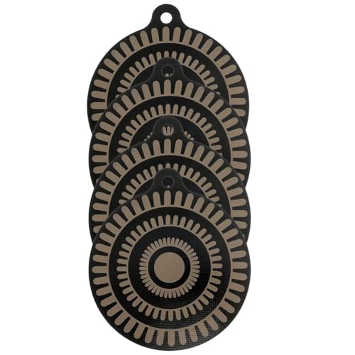 Flaroey 4 almohadillas de aislamiento para cocina de inducción, alfombrilla protectora de silicona antideslizante de aislamiento térmico de 22 cm