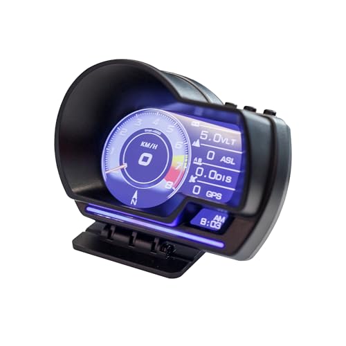 Simoni Racing HUD6 – Head-Up Display Digitale OBDII e GPS, Display Multifunzionale per Auto, 7 Interfacce, velocità,...