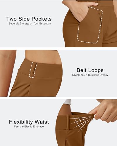 Image of G4Free EverGoing Dressy Casual Shorts for Women 4 inch High Waisted Summer Lounge Pleated Shorts with Pockets