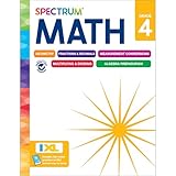 Spectrum 4th Grade Math Workbooks, Mathematics Activity Book for Kids Ages 9-10, Geometry, Fractions, Decimals, Algebra Prep, Multiplication, Division, and More, Classroom and Homeschool Curriculum