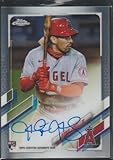 2021 Topps Chrome Jahmai Jones Angels Autographed Rookie Baseball Card