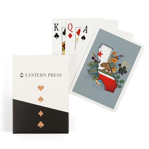 Lantern Press Baraja California 52 Naipes Tamaño Póker