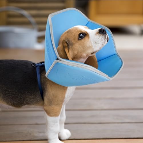 Image of Dog Cone Collar Alternative After Surgery - Comfortable Dog Neck Recovery E-Collar for Small, Medium & Large Dogs - Post-Surgery Protective Collar, Blue M