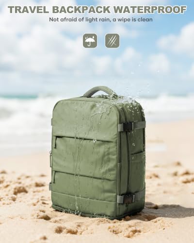 Image of coowoz Travel Backpack Carry On for Women Man Gym Backpack with Laptop Compartment Mochila de Viaje Teacher Personal Item Backpacks Rucksack Airplane Accessories Must Haves,Gray Green Small