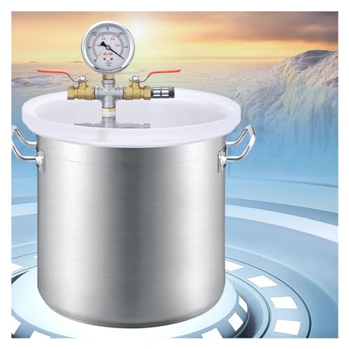 6 10 12 20 21 35 51 72 75 100 L Vacuum Degassing Chamber - 304 Stainless Steel, Resin Vacuum Chamber Kit with 1.5m Long Hose, for Degassing Silicone/Plaster(Size:72L/19Gal(45x45cm/17.7x17.7in))