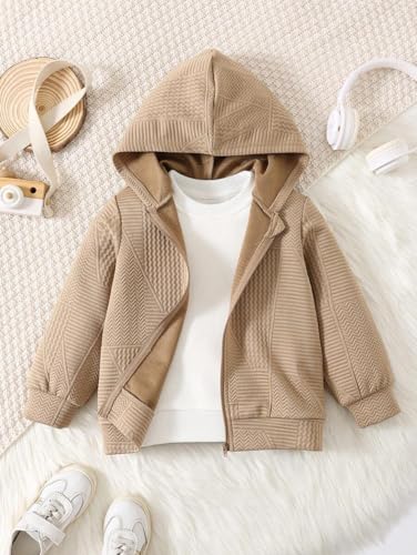 Image of URBAN OX Zipper Fleece Hoodies Jacket for Kids Boys and Girls | Fleece Sweater Black for boy Kids | Chiku Winter Sweaters for Boys and Girls | Hooded Sweatshirt