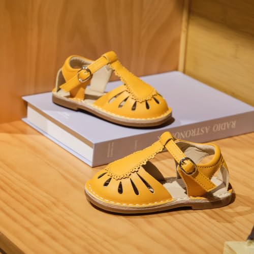 Image of THEE BRON Toddler Girls Espadrilles Sandals Hollow Out Rustic Dress Shoes