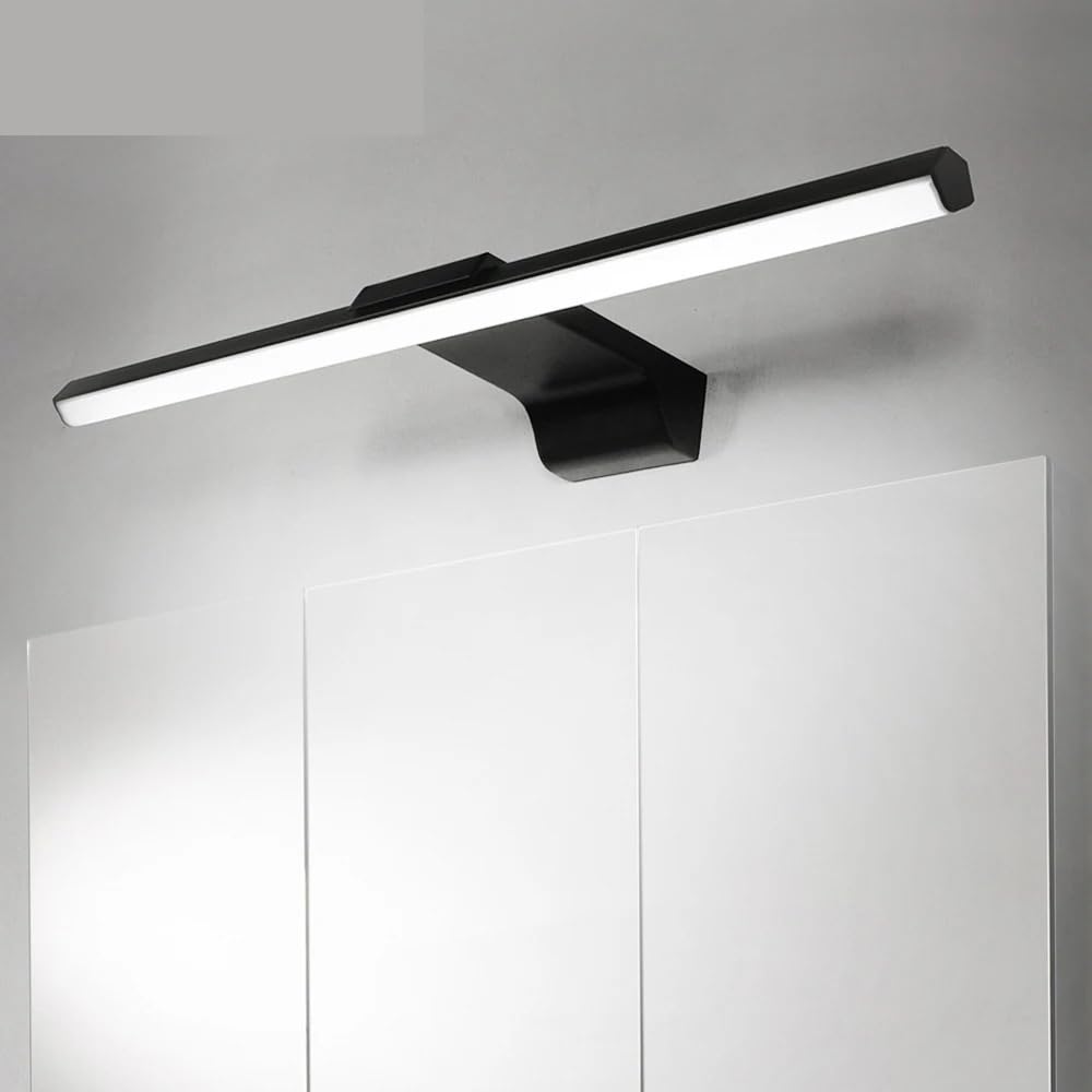 Nowoczesna lampa ścienna LED, lampa łazienkowa LED, lustro, AC85-265V, kinkiet, lampa ścienna, 3 kolory, ściemnialna, lampa wystawowa do salonu, do domu(Dimmable,BLACK_8W(40CM))