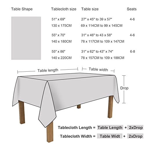Arquiel Floral Printed Tablecloth, Rectangle Wrinkle Free Washable Table Cloth, Durable Polyester Table Cover For Kitchen Dining Parties(Green, 55" X 70") #TOP5
