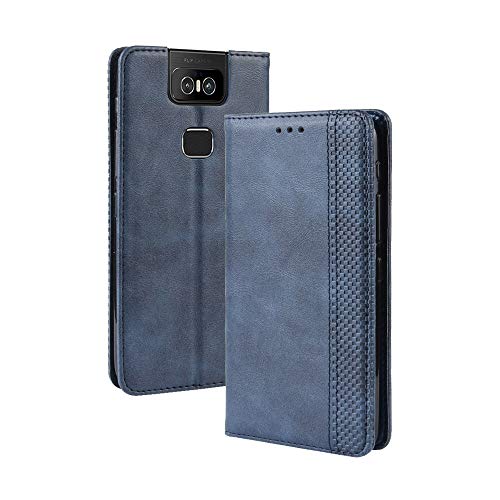Clamshell Steady Leather Business PU Leather+Soft Inner Design Business Magnetic Card Pocket Closure Flip Wallet Protective Case for Asus Zenfone 6 2019 ZS630KL Protective case, Phone case