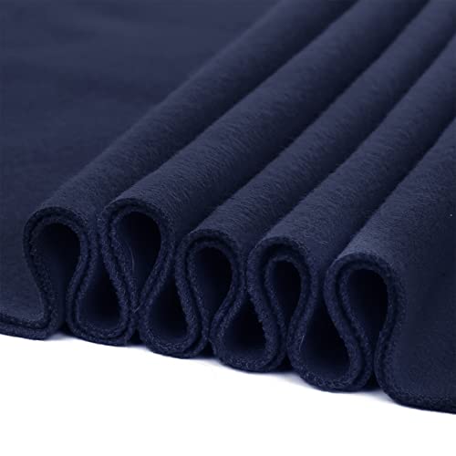 American Trends Scarf For Men Fall Winter Warm Scarves Soft Tassel Cashmere Feel Scarf Solid Navy thumb #4