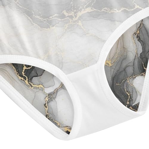 Marble Black Underwear Girls, Toddler Girl Briefs, Cotton Underwear Girls, 2–8 Years4