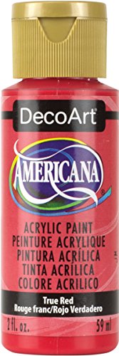 Image of DecoArt Americana Acrylic Paint, 2-Ounce, True Red