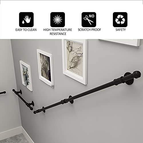 Rampe d'escalier extérieure en fer forgé 360 cm contre les risques de chute - 6