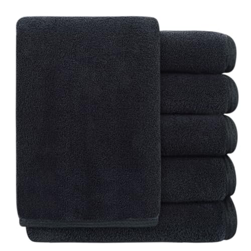 Image of SINLAND Absorbent Coral Velvet Washcloth Ultra Soft Microfiber Face Towels 12 x 12 inch Multi-Purpose Face Cloths for Household and Sport