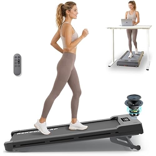 Walking Pad Treadmill 450 lb Capacity, Auto Incline Under Desk Treadmill