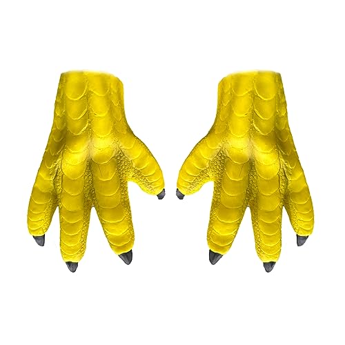 Yellow Eagle Claw Gloves Men Women Cosplay Party Halloween Masquerade Mardi Gras Evil Demon Animal Parrot Bird Eagle Paw Gloves Funny Drama Carnival Costume Accessory Spook House Props Decor - Image 4