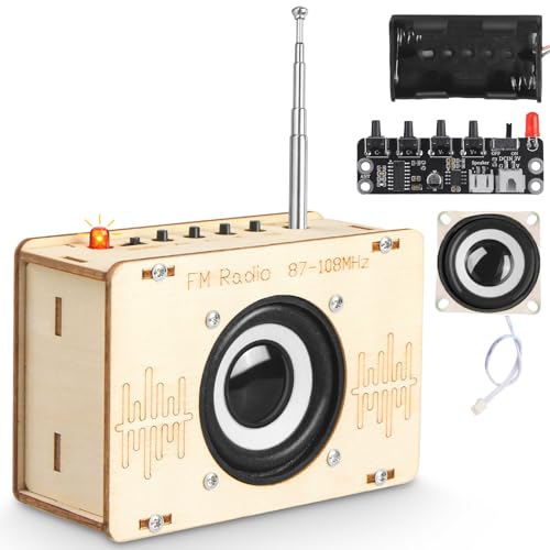 Poraxy Science Kits for Kids Age 8-12 12-14, STEM Kits 8-10, Build Your Own FM Radio Kit, Electronic Circuits DIY Experiment Engineering Building Project, Toys Gifts for Teen Boys Girls 9 11 13 15 16+