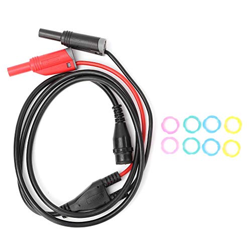 BNC Macho Cable de Enchufe, P1204 BNC Macho Macho a Seguridad Banana Plug Cable de Prueba de Osciloscopio Cable Coaxial Cable de Prueba de Osciloscopio 100cm Cover