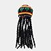 APXXAIBO Wig Braid Knit Beret - Unique Dreadlock Style Hat (The Long Braids are Black,One Size)