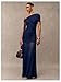 Verdusa Women's Corset Dress Wedding Guest Dresses Statement Holiday Off Shoulder Ruched Mesh Formal Outfits Dark Blue Medium