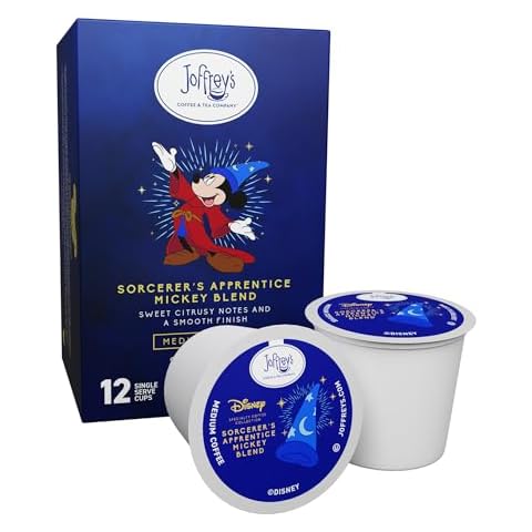 Joffrey’s Coffee - Disney Sorcerer’s Apprentice Mickey Blend, Disney Specialty Coffee Collection, Artisan Medium Roast, Arabica Coffee Beans, Keurig 2.0 Compatible (Single Serve Cup, 12 Count) Cover