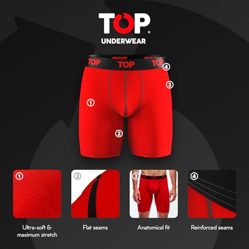 TOP - Men's Cotton Blend Boxer Long - Pack of 3 - Soft, Breathable Fabric for All-Day Comfort3