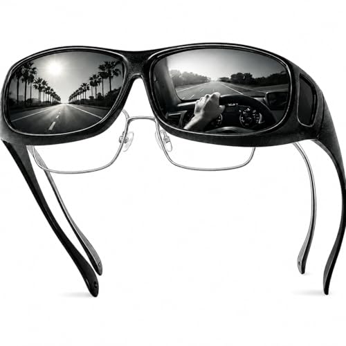 Chiccool Polarized Sunglasses for Men Women, Fit Over Glasses Sunglasses