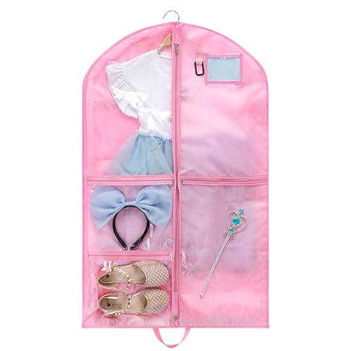 Dance Dress Protective Carriers Water Garment Bag with Multiple Pockets Hanging Storage Bag for Dancewear