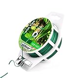 Garden Plant Twist Tie Reel, Reusable Plastic Ties, Multi-Use Sturdy Tree Tie Cable with Cutter for Gardening Plants Tree Flower，Home and Office Organization - 328 feet (2 Pack)
