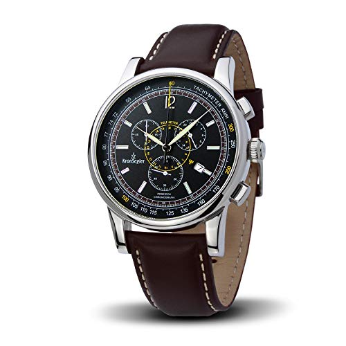 Kronsegler Herren Chronograph Poseidon Silber-Schwarz
