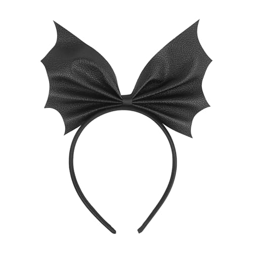 SeBneny Halloween Bat Headband Black Bat Wing Hair Bow Hairband Festival Masquerade Party Decoration Role Play Headwear for Women