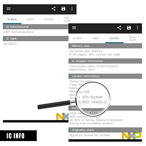 Tarjetas NFC NTAG215 en blanco con 50 monedas regrabables de 504 bytes de memoria 6