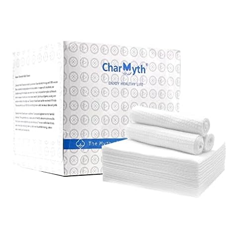 Charmyth Disposable Face Towel, Clean Face Tissue Skin Towel XL, Extra Thick Soft Disposable Makeup Remover Dry Wipes, Organic Cruelty Free and Degradable Clean Towel for Sensitive Skin Cover